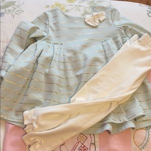 Mint Green and Gold outfit